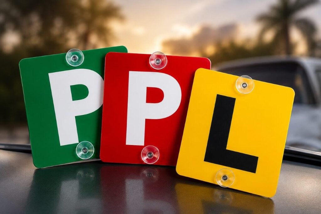 L plates and P plates for driving in Perth WA